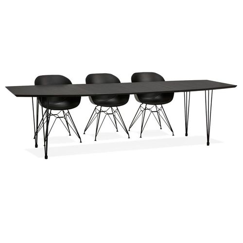Table À Dîner / De Réunion Extensible 'motus' Noire - 170(270)X100 Cm