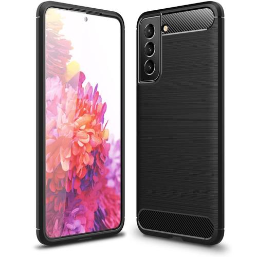 Advansia Coque Housse Etui Pour Samsung Galaxy A33 5g Noir Fibre De Carbone