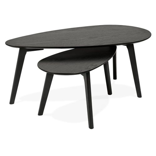 Tables Gigognes Design 'stokolm' En Bois Noir