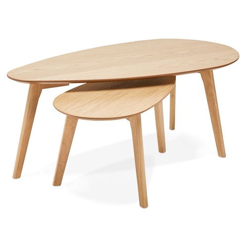 Tables Gigognes Design 'stokolm' En Bois Finition Naturelle