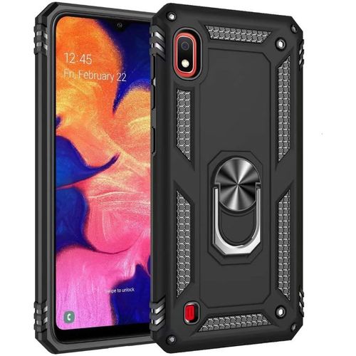 Coque Samsung Galaxy A10 Avec Aimant Anneau Support, 360° Double Couche Renforcée Défense Bumper Antichoc Armure Housse Etui Avec Protection Écran Pour Samsung Galaxy A10, Noir