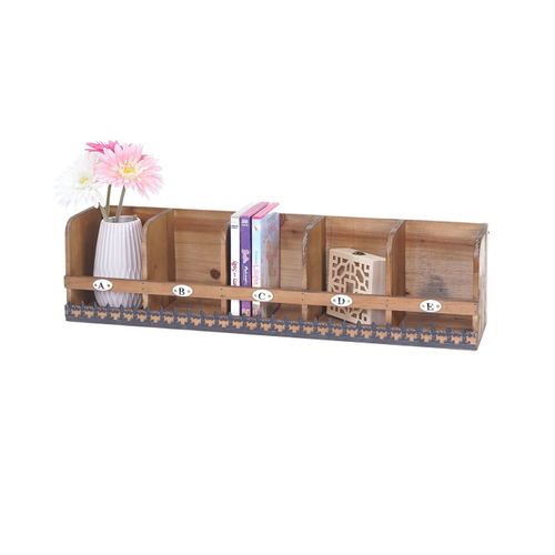 Étagère Murale Hwc-A43, Étagère À Suspendre, Bois Massif De Sapin, Vintage, Shabby 71x18x16cm
