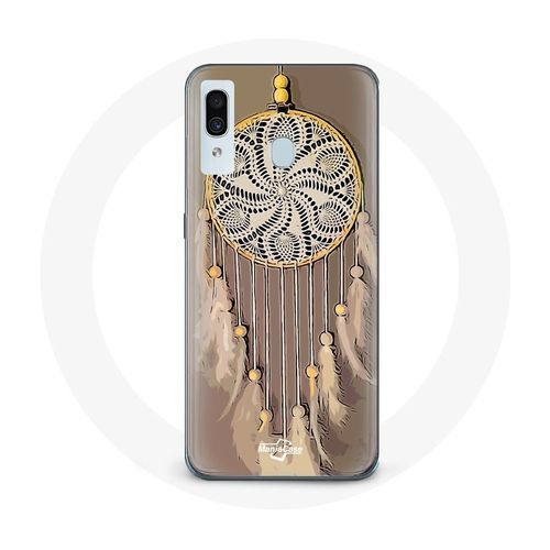 Coque Pour Samsung Galaxy A20 Attrape Rêve Marron Capteur De Rêves
