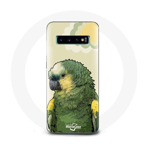 Coque Pour Samsung Galaxy S10 Amazone Perroquets Vert