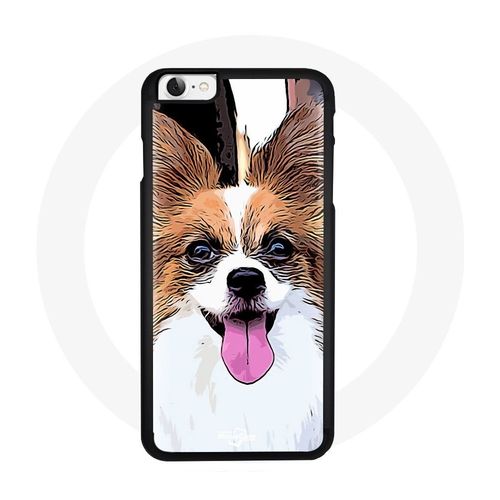Coque Pour Iphone 7 Épagneul Nain Continental Chien Blanc