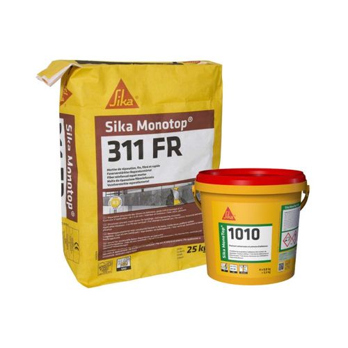 Pack Mortier et Réparation SIKA - SikaMonoTop 1010 3,2kg - SikaMonotop 311FR 25kg