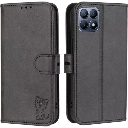 Compatible Con Coque Iphone 13 Pro En Cuir Portefeuille Etui Avec Fentes De Cartes, Fonction Support+Film De Protection D?Écran, Flip Case Housse-Noir