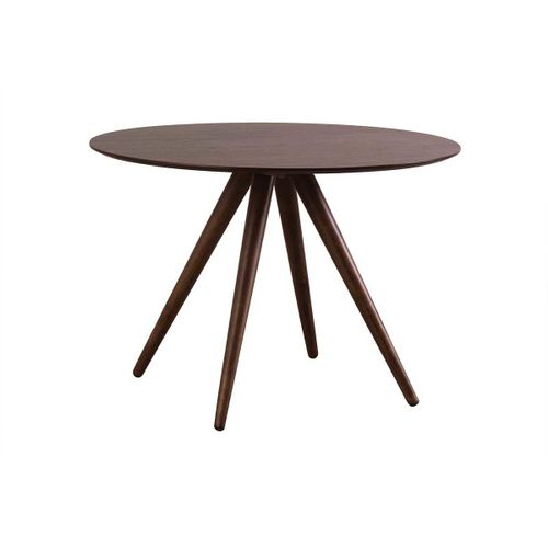 Table ? Manger Ronde Design Noyer D106 Cm Walford