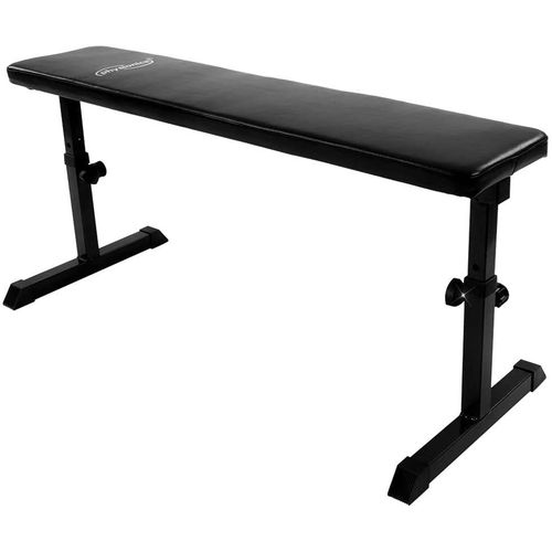 Banc De Musculation Plat Réglable En Hauteur 5 Positions Cadre En Acier Coussin Rembourré Charge Max 200 Kg Banc D Haltérophilie Exercices Entraînement Fitness Gym Helloshop26 01_0000204