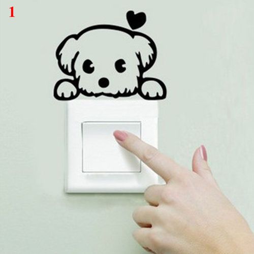 Différents Autocollants De Commutateur D'Animaux Amusants Pour Chambres D'Enfants, Stickers Muraux De Panda Créatifs, Pour Chambre À Coucher Et Salon, Diy Bricolage