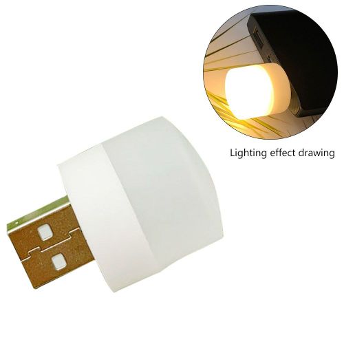 Mini Lampe Usb Avec Prise Murale Et Chargeur D'Alimentation, Idéale Pour Une Table De Chevet, Une Chambre D'Enfant Ou Un Bébé