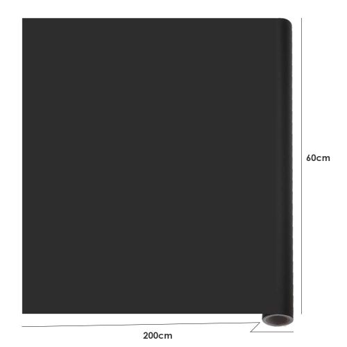 Tableau Noir Autocollant Pour Enfants, Pour Écrire Des Graffitis, En Pvc, Imperméable, Mobile, Avec 5 Craies Pour L'École, Le Bureau Ou La Maison, 200x60 Cm,