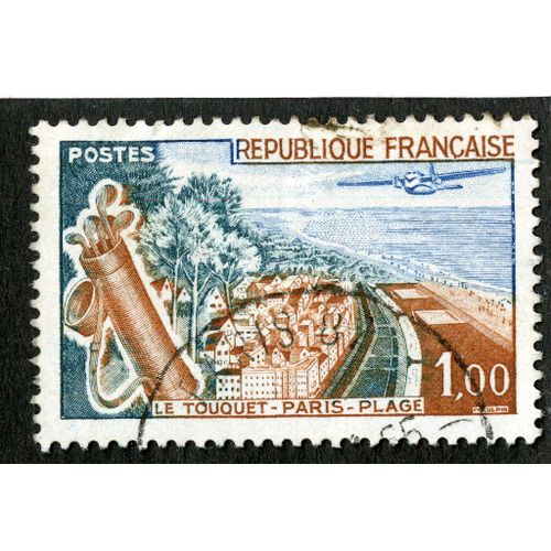Timbre Oblitéré Le Touquet-Paris-Plage,République Française,Postes,1,00