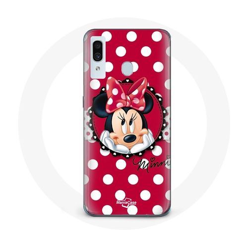 Coque Pour Samsung Galaxy A30 Minnie Mouse Dessin Animé Rouge