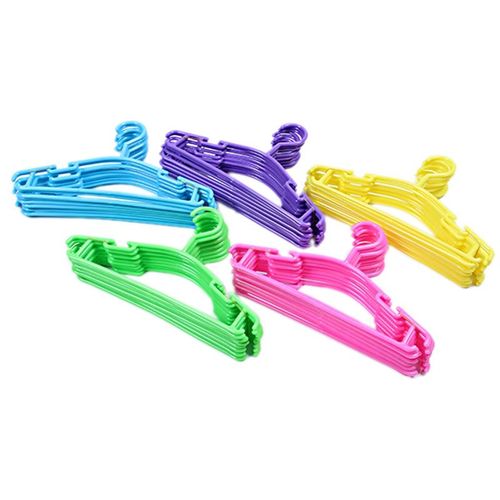 Lot De 50 Cintres En Plastique Pour Bébé Et Enfant, Crochet De 5 Couleurs Pour Fille Ou Garçon, 27x15 Cm
