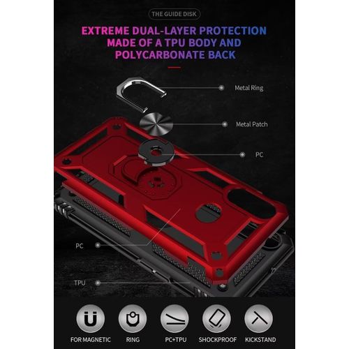 Compatible Avec Coque Samsung Galaxy A10s Avec Aimant Anneau Support, 360°Double Couche Renforcée Défense Bumper Antichoc Armure Housse Etui Avec Protection Écran-Or Rose