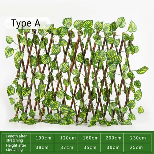 Clôture De Confidentialité Rétractable, Écran De Balcon En Bois Naturel, Plantes Artificielles, Bordure De Jardin, Décoration Extérieure Flexible