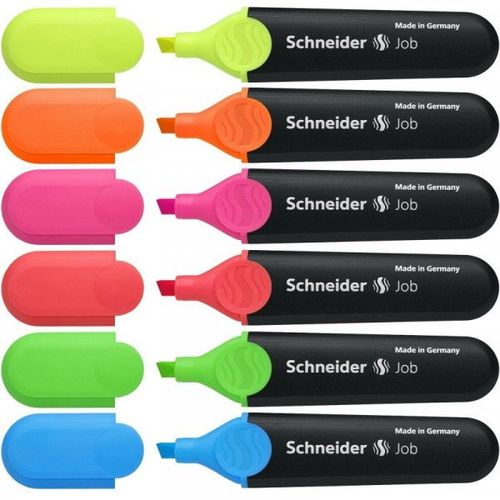 Etui De 6 Surligneurs - Job - Assortiment - Schneider