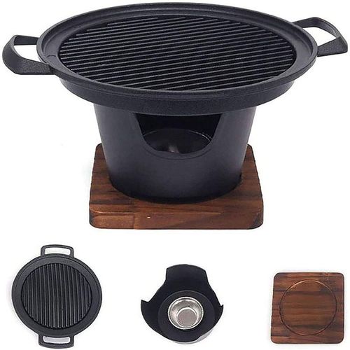 Mini Barbecue Grill Japonais pour Une Personne, Alcool, Four, BBQ Sans Fumée, Gril d'Extérieur, Appareil de Grillades, Plaque, Fourneau de Cuisson de la Viande, Ustensiles