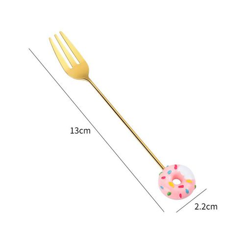 Cuillère À Beignets Mignonne Fourchette Dessert Gâteau Cuillère À Café Cuillère À Crème Glacée Vaisselle Créative Bébé Enfants Cuillère À Café En Acier Inoxydable
