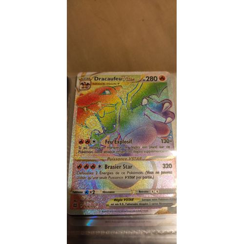 Carte Pokémon Dracaufeu V Star Rainbow