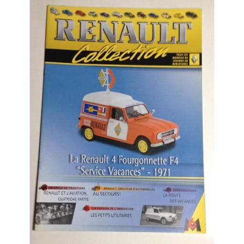Fascicule Renault R4 Fourgonnette F4 Service Vacances 1971