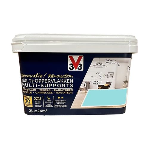 Peinture V33 Rénovation Multi-Supports Bleu nordique 2 L