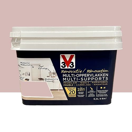 Peinture V33 Rénovation Multi-Supports Rose bohème 0,5 L