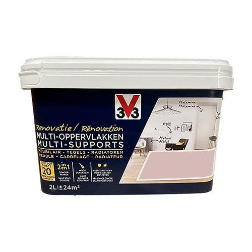 Peinture V33 Rénovation Multi-Supports Rose bohème 2 L