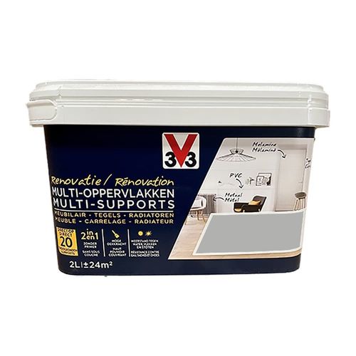 Peinture V33 Rénovation Multi-Supports Gris lune 2 L