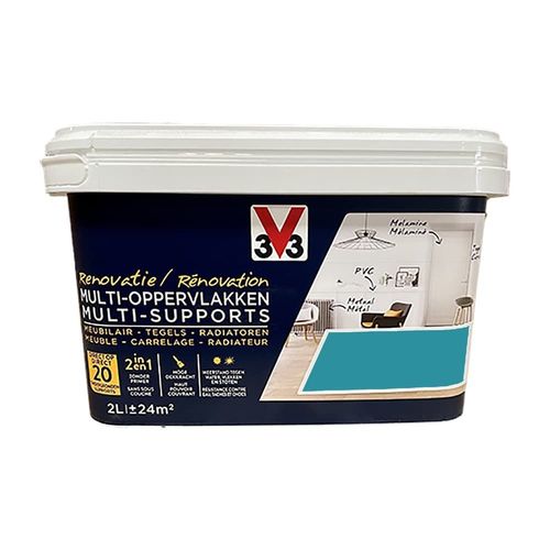 Peinture V33 Rénovation Multi-Supports Bleu batik 2 L