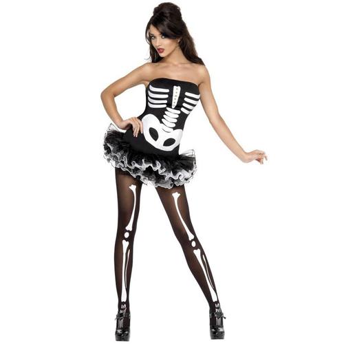 Déguisement Squelette Sexyfemme Avec Tutu Halloween - Taille: S