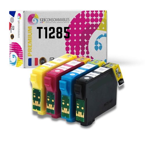 Pack compatible avec EPSON T1285, 4 cartouches