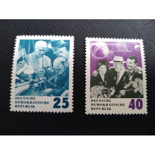 Timbre Allemagne / Rda Yt 723 - 724 Séries: Nikita S. Khrouchtchev 1964 ( 070406 )