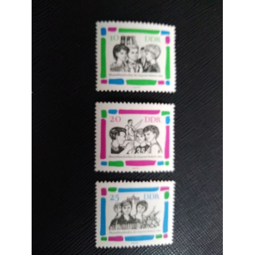 Timbre Allemagne / Rda Yt 725 A 727 Séries: Rencontre Des Jeunes 1964 ( 070406 )
