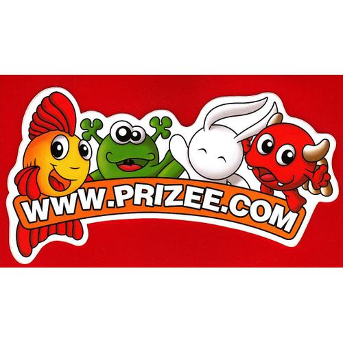 Autocollant Prizee (4 Mascottes + Adresse Site)