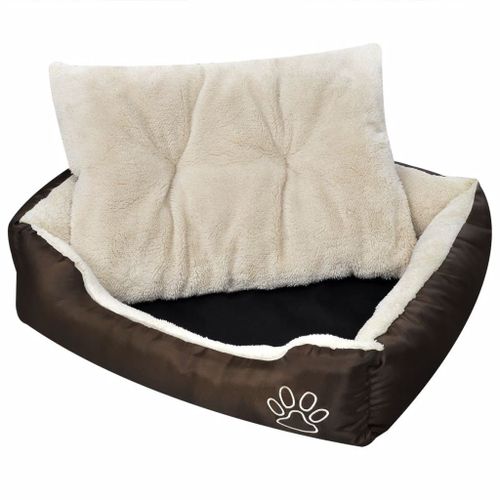 Lit Pour Chiens 110 Cm Marron Et Beige Helloshop26 02_0001582