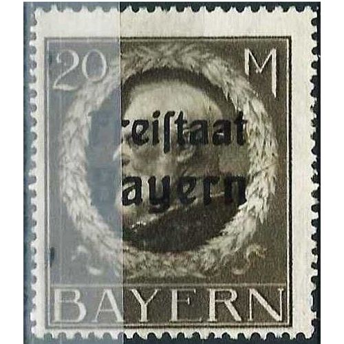 Allemagne, Ancien État De Bavière 1919, Très Beau Timbre Neuf** Luxe Yvert 170, Prince Louis 3 De Bavière, Avec Surcharge "Freistaat Bavière", État Libre De Bavière.