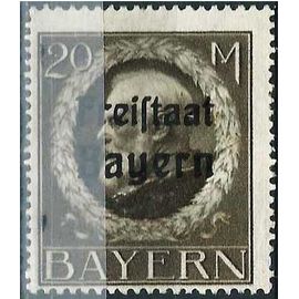 Allemagne, Ancien État De Bavière 1919, Très Beau Timbre Neuf** Luxe Yvert 170, Prince Louis 3 De Bavière, Avec Surcharge "Freistaat Bavière", État Libre De Bavière.
