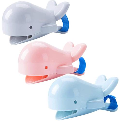 3pcs Extension de poignée d'évier Cartoon Faucet Extender, Style de baleine de dessin animé,pour Enfant Bébé Se Laver les Mains