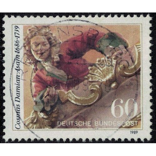 Allemagne 1989 Oblitéré Used Cosmas Damian Asam Peintre Y&t De 1252 Su