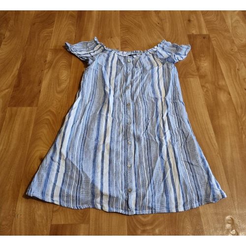 Robe Courte Bleu Et Blanche À Rayure Kiabi Taille 12ans