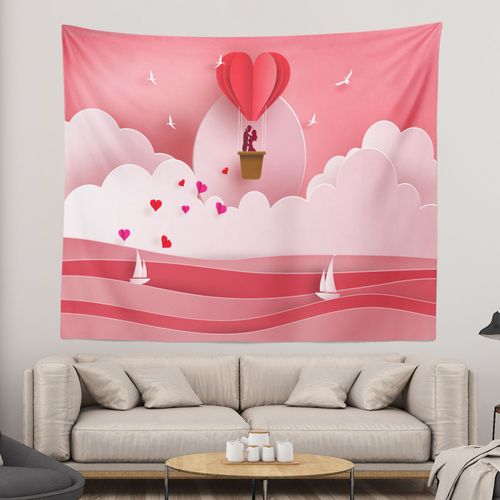 Decoration Chambre Decoration Chambre Femme Boheme Deco Couverture De Plage En Tissu Suspendu, Décoration Nordique Moderne Pour Salon, Tapisserie Romantique Pour Fête De La Saint-Valentin