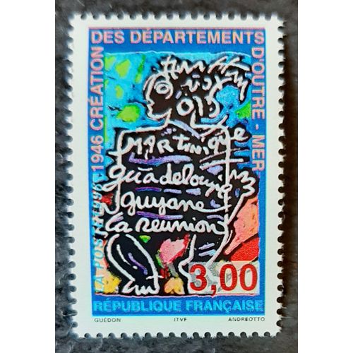 Timbre N° 3036 - Cinquantenaire De La Création Des Départements D'outre-Mer - 1996