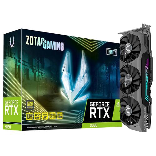 ZOTAC GAMING GeForce RTX 3080 Trinity LHR - Carte graphique - GF RTX 3080 - 10 Go GDDR6X - PCIe 4.0 x16 - HDMI, 3 x DisplayPort