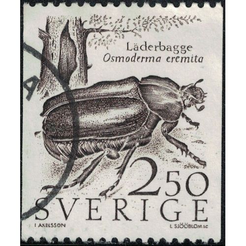 Suède 1987 Oblitéré Used Insecte Osmoderma Eremita Pique Prune Y&t Se 1408 Su