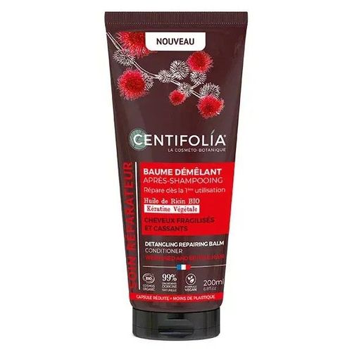 Baume Démêlant Après-Shampoing Bio À L'huile De Ricin Et Kératine Végétale 200 Ml - Cheveux Fragilisés Et Cassants 