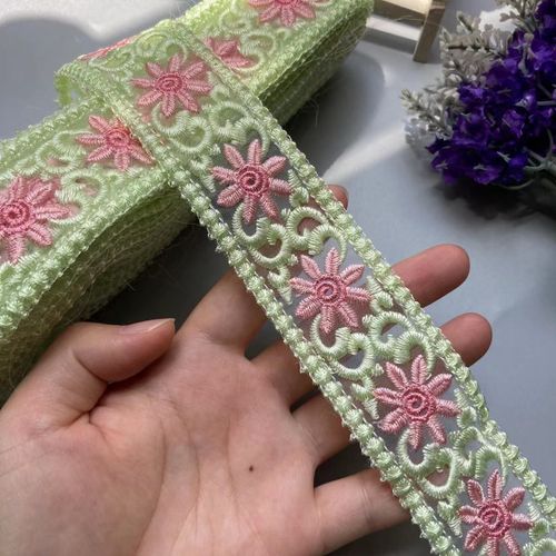 Ruban De Dentelle Soluble Dans L'eau Pour L'artisanat,Coupe De Codes-Barres,Vêtements De Bricolage,Accessoires De Sac,Tissu Brodé,1 Mètre,5cm - Type Flower 1-4cm