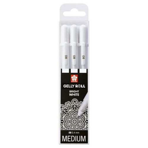 Etui De 3 Stylos Sakura Gelly Basic Real - Blanc - Sakura