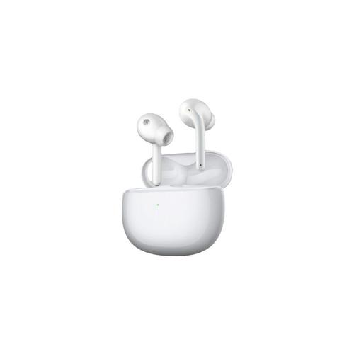 Xiaomi Buds 3 - Écouteurs sans fil avec micro - intra-auriculaire - Bluetooth - Suppresseur de bruit actif - Blanc brillant